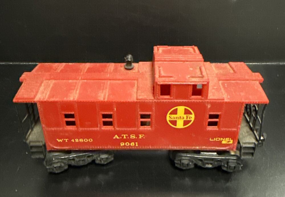 Lionel O Gauge Red Santa Fe Caboose ATSF #9061 Vintage USA Train